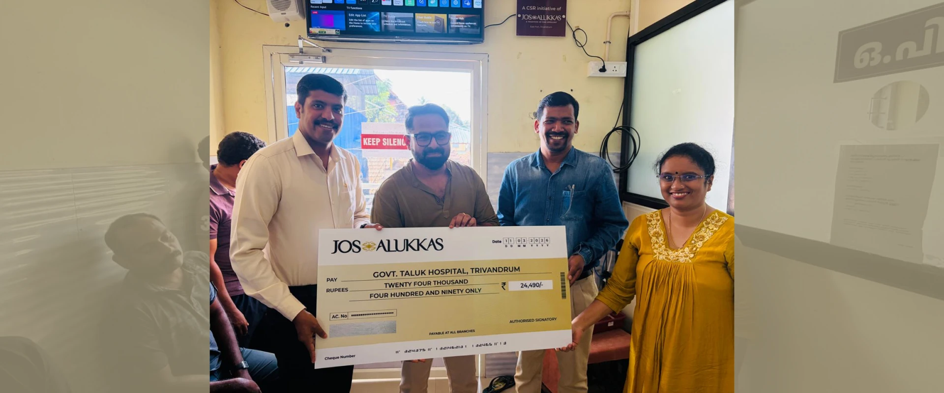 New TV for Dental OP Waiting Area, Fort Taluk Hospital