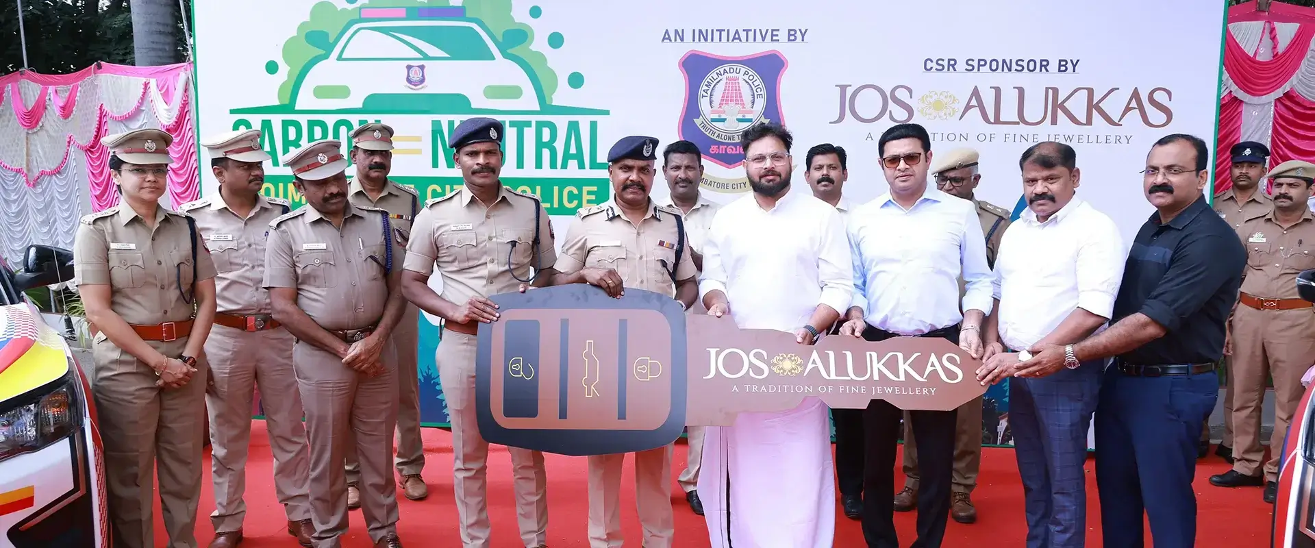 Jos Alukkas Donates Electric Vehicles to Coimbatore City Police