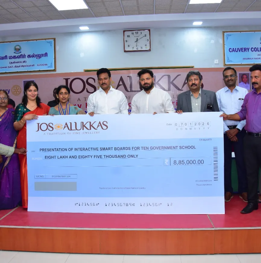 Jos Alukkas Presents Interactive Smart Boards to Government Schools in Trichy