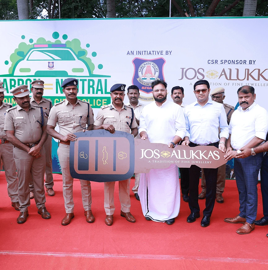 Jos Alukkas Donates Electric Vehicles to Coimbatore City Police