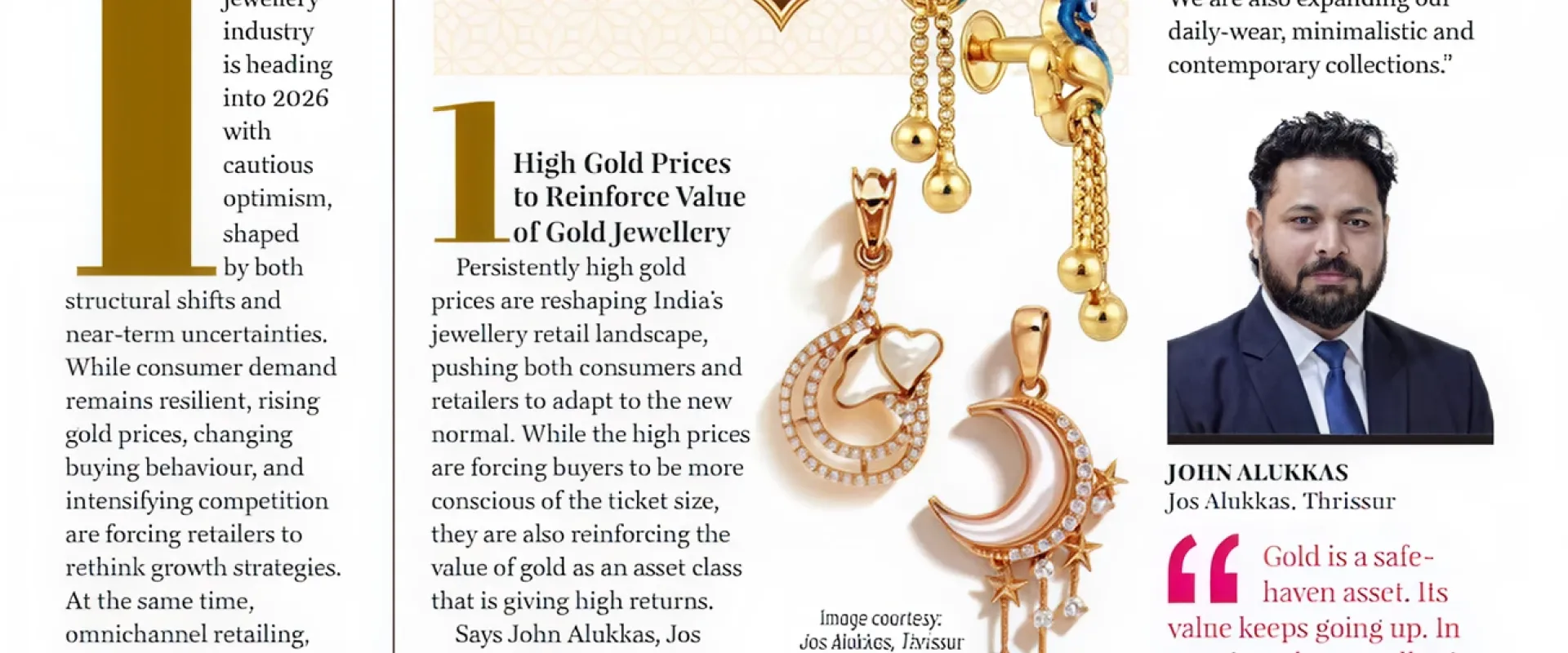John Alukkas Shares Industry Insights in Indian Jeweller Magazine